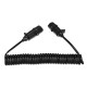Spiralkabel 7-polig Typ S TRAILER CABLE 10, Kunststoffstecker, 24V, 3,5 m
