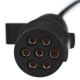 Spiralkabel 7-polig Typ N TRAILER CABLE 11, Kunststoffstecker, 24V, 3,5 m