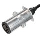 Spiralkabel 7-polig Typ N TRAILER CABLE 13, Metallstecker, 24V, 3,5m
