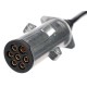 Spiralkabel 7-polig Typ N TRAILER CABLE 13, Metallstecker, 24V, 3,5m