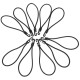 Set von Spanngummis mit Kunststoffhaken CARGO CORD SET 2, 20 cm, 10 Stk