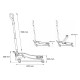 Fahrbarer hydraulischer Wagenheber Heavy-Duty 3 t niedrigprofilig mit Pedal SX JACK PEDAL 3T BLACK