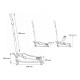 Fahrbarer hydraulischer Wagenheber Heavy-Duty 4 t niedrigprofilig mit Pedal SX JACK PEDAL 4T BLACK