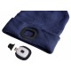 Mütze mit Stirnlampe 180 lm, wiederaufladbar, USB, Einheitsgröße, Baumwolle/PE, blau