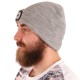 Mütze mit Stirnlampe 180 lm, wiederaufladbar, USB, Einheitsgröße, Baumwolle/PE, hellgrau