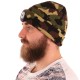 Mütze mit Stirnlampe 180 lm, wiederaufladbar, USB, Einheitsgröße, Baumwolle/PE, camouflage