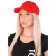 Schirmmütze mit LED-Licht B-CAP 25 lm, wiederaufladbar, USB, Einheitsgröße, rot