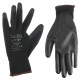 Arbeitshandschuhe aus Polyester, teilbeschichtet mit Polyurethan GLOVE PE-PU 9, schwarz, Größe 9