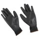 Arbeitshandschuhe aus Polyester, teilbeschichtet mit Polyurethan GLOVE PE-PU 9, schwarz, Größe 9
