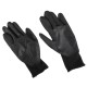 Arbeitshandschuhe aus Polyester, halbgetaucht in PU GLOVE PE-PU 10, schwarz, Gr. 10\