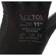 Arbeitshandschuhe aus Polyester, halbgetaucht in Polyurethan GLOVE PE-PU 11, schwarz, Größe 11
