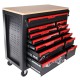 Werkstattwagen mit Werkzeug MECHANIC TROLLEY TITAN 1559, 13 Schubladen, 1559 Teile Werkzeug