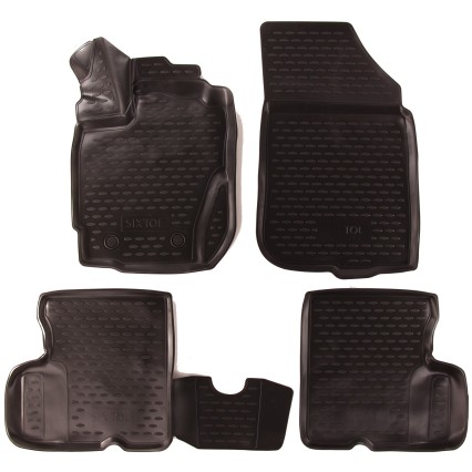 3D Gummimatten RENAULT Duster, 2015->, mit Hebel für Fernöffnung der Tankklappe