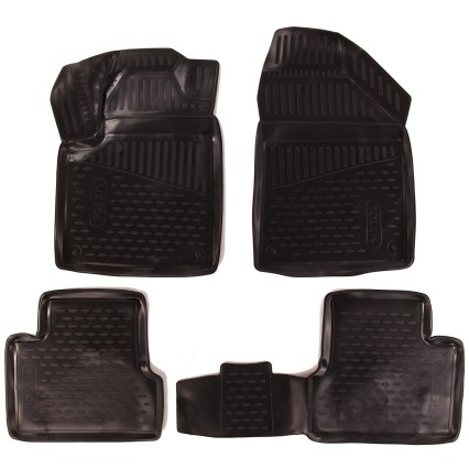 3D Gummi-Fußmatten JEEP Cherokee, 2016-2019 SUV, USA