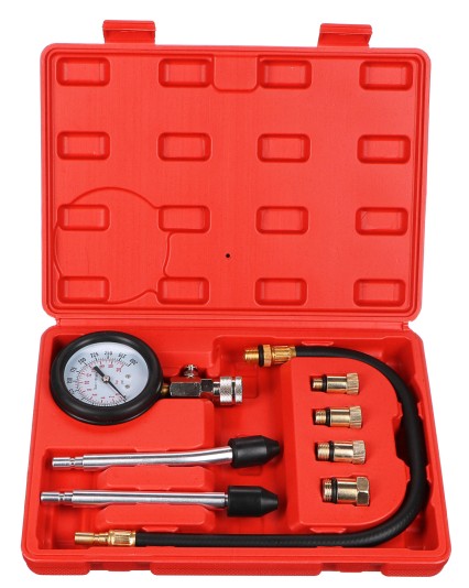 Satz zur Kompressionsprüfung für Benzinmotoren MECHANIC ENGINE TESTER 8, 0-20 bar, 8 Stück