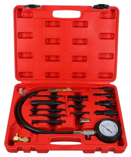 Satz zur Kompressionsprüfung von Dieselmotoren MECHANIC ENGINE TESTER 23, 0-70bar, 23 Stk.