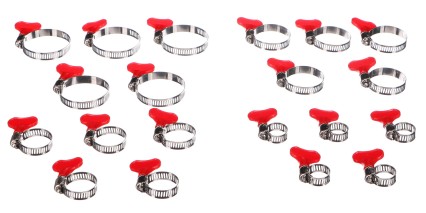 Schlauchschellen mit Schmetterling MECHANIC CONNECT SET 20, 10-44mm, 20 Stk