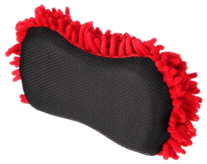 Autowaschschwamm CAR DETAILING WASH 1, 24 x 12,5 x 6 cm, schwarz-rot