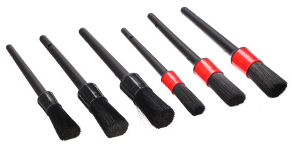 Set präziser Bürsten zur Autoreinigung CAR DETAILING BRUSH 6, 6-teilig