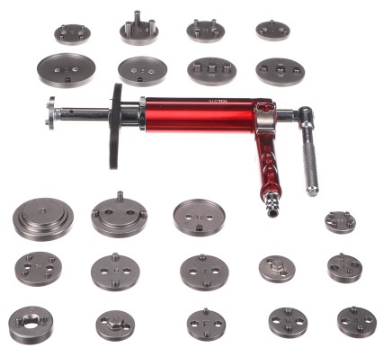 Pneumatischer Bremssattelkolben-Kompressor MECHANIC BRAKE SET PNEU 23, 23-teiliges Set