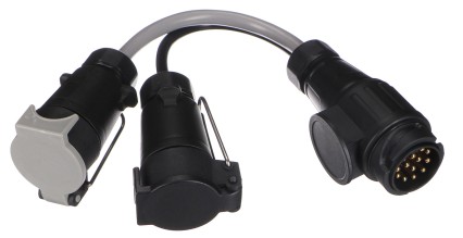Kabeladapter Stecker der Anhängevorrichtung TRAILER CABLE 6, von 13-polig auf 7-polig N+S, 35 cm