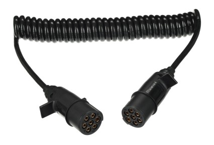 Spiralkabel 7-polig Typ N TRAILER CABLE 11, Kunststoffstecker, 24V, 3,5 m