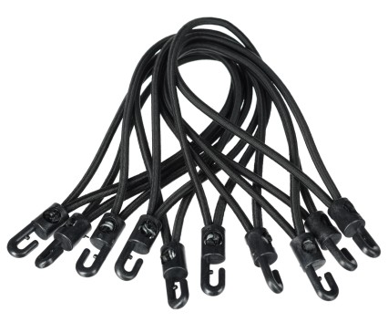 Set von Spanngummis mit Kunststoffhaken CARGO CORD SET 2, 20 cm, 10 Stk