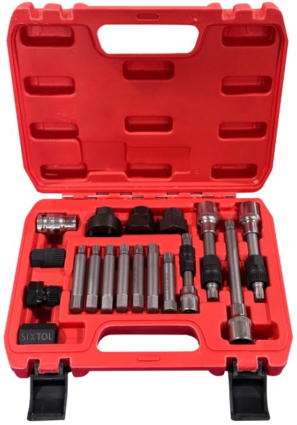 Satz für Montage und Demontage von Riemenscheiben der Lichtmaschine MECHANIC PULLEY SET 2, 18-tlg.