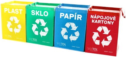 Taschen für die Mülltrennung SORT EASY 4 CARTON, 30x30x40 cm, 4x36 l, 4 Stück