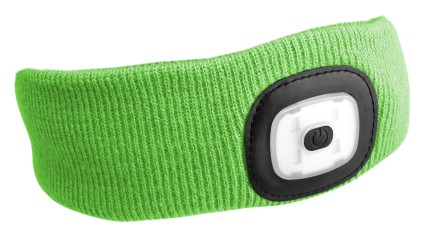 Stirnband mit Stirnlampe 180 lm, wiederaufladbar, USB, Einheitsgröße, Baumwolle/PE, fluoreszierend g