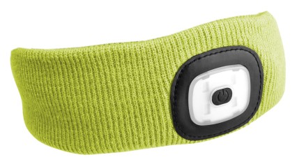Stirnband mit Stirnlampe 180 lm, wiederaufladbar, USB, Einheitsgröße, Baumwolle/PE, fluoreszierend g