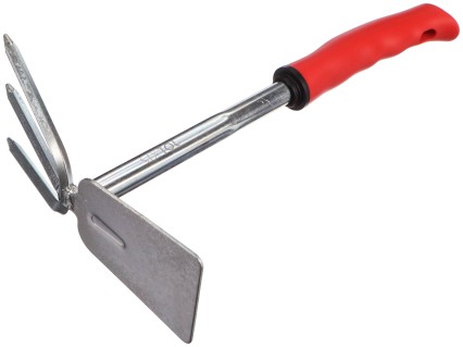 Gartenhacke mit Lockerer, Länge 290 mm, ergonomischer Griff
