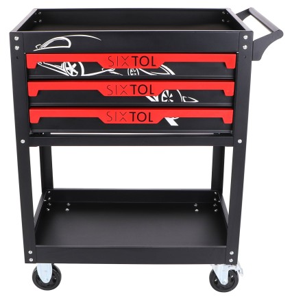 Werkstattwagen für Werkzeug MECHANIC TROLLEY JASON, 3 Schubladen, 1 Ablage