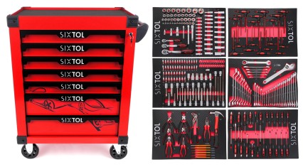 Werkstattwagen MECHANIC TROLLEY KEVIN RED 274, 7 Schubladen, 274 Teile Werkzeug