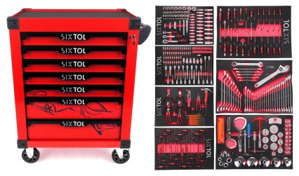 Werkstattwagen MECHANIC TROLLEY KEVIN RED 326, 7 Schubladen, 326 Teile Werkzeug