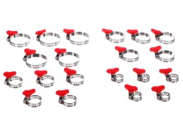 Schlauchschelle mit Flügelmutter MECHANIC CONNECT SET 20, 10-44mm, 20 Stück
