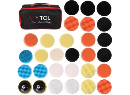 Satz Polierpads/-schwämmchen mit Halter zum Autoreinigen CAR DETAILING PAD 30, 30 Stück