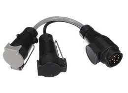 Kabeladapter Stecker der Anhängevorrichtung TRAILER CABLE 6, von 13-polig auf 7-polig N+S, 35 cm
