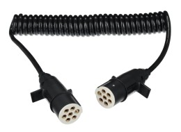 Spiralkabel 7-polig Typ S TRAILER CABLE 10, Kunststoffstecker, 24V, 3,5 m