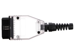 OBD-II-Stecker mit 16 Pins zur Montage eines eigenen Kabels MECHANIC CABLE 30, transparent