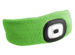 Stirnband mit Stirnlampe 180 lm, wiederaufladbar, USB, Einheitsgröße, Baumwolle/PE, fluoreszierend g