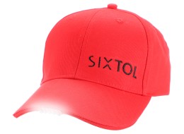 Schirmmütze mit LED-Licht B-CAP 25 lm, wiederaufladbar, USB, Einheitsgröße, rot