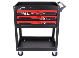 Werkstattwagen für Werkzeug MECHANIC TROLLEY JASON, 3 Schubladen, 1 Ablage