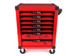 Werkstattwagen für Werkzeug MECHANIC TROLLEY KEVIN RED, 7 Schubladen