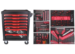 Werkzeugwagen MECHANIC TROLLEY KEVIN 253, 7 Schubladen, 253 Stück Werkzeuge