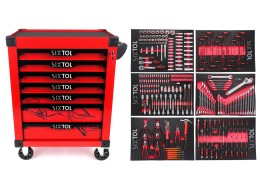 Werkstattwagen MECHANIC TROLLEY KEVIN RED 274, 7 Schubladen, 274 Teile Werkzeug